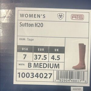 Ariat Women's Sutton H20 Taupe Boots